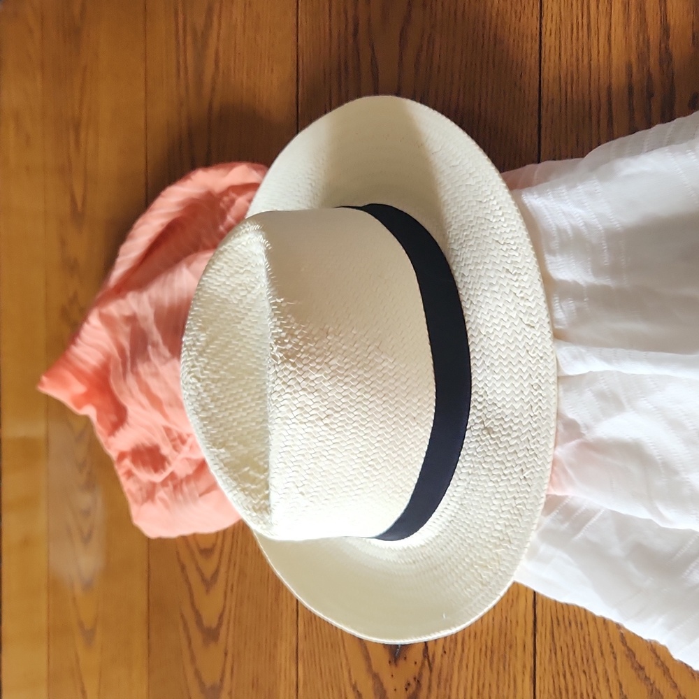 Straw Hat, Coverup/scarf, NWT, Nordstrom Rack, Orange, white Bundle - Picture 12 of 12